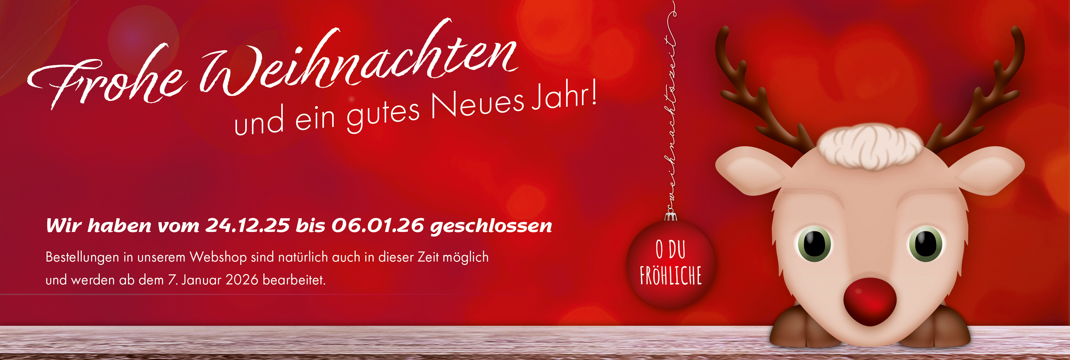 Frohe Weihnachten und ein gutes Neues Jahr