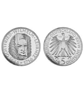 BRD 5 DM Gedenkmünzen 1966 - 1969 PP