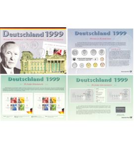 Kursmünzensatz+Briefmarken 1999