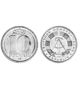 DDR 10 Pfennig Kursmünze