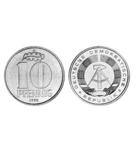 DDR 10 Pfennig Kursmünze