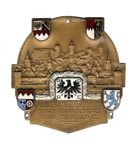 NÜRNBERG 1929 AUTOMOBILPLAKETTE