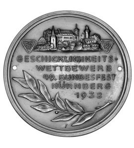 NÜRNBERG 1932 AUTOMOBILPLAKETTE