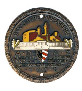 NÜRNBERG 1950 AUTOMOBILPLAKETTE