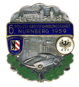 NÜRNBERG 1959 AUTOMOBILPLAKETTE