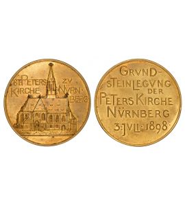 NÜRNBERG Grundsteinlegung der Peterskirche 1898