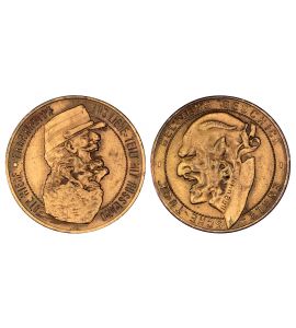 Spottmedaille auf die Kriegsgegner 1914